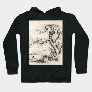 Flowers and Birds in a Spring Landscape Classic Hoodie